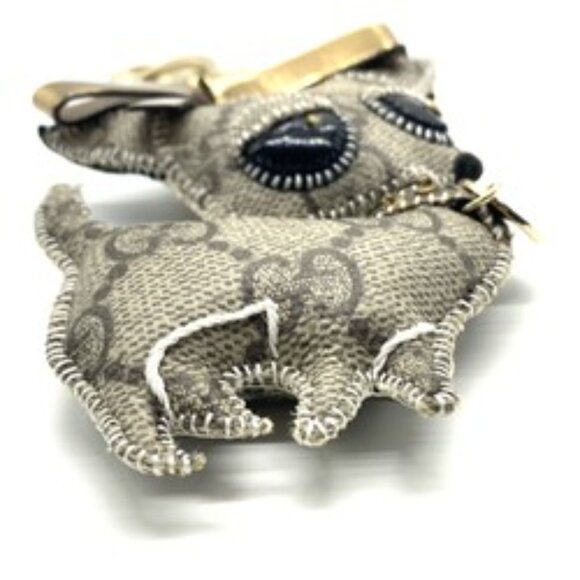 #61 - Gucci GG Plus Guccioli Chihuahua Charm Bag Keychain Keyring 206081 - Picture 7 of 7